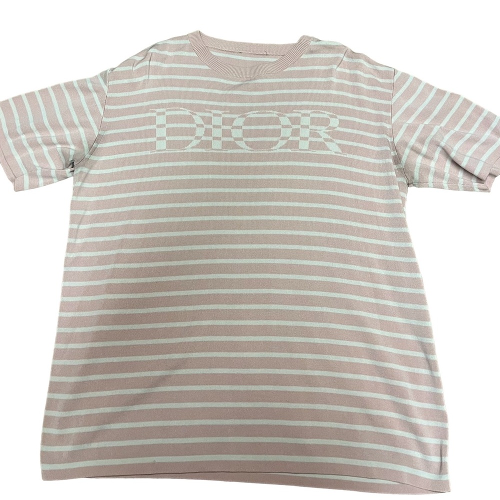 Dior Pink Sweater Texture T shirt. Size XL (runs slightly small)